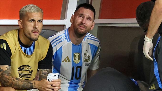 Messi khóc đỏ mắt khi phải rời sân ở chung kết Copa America 2024 vì chấn thương